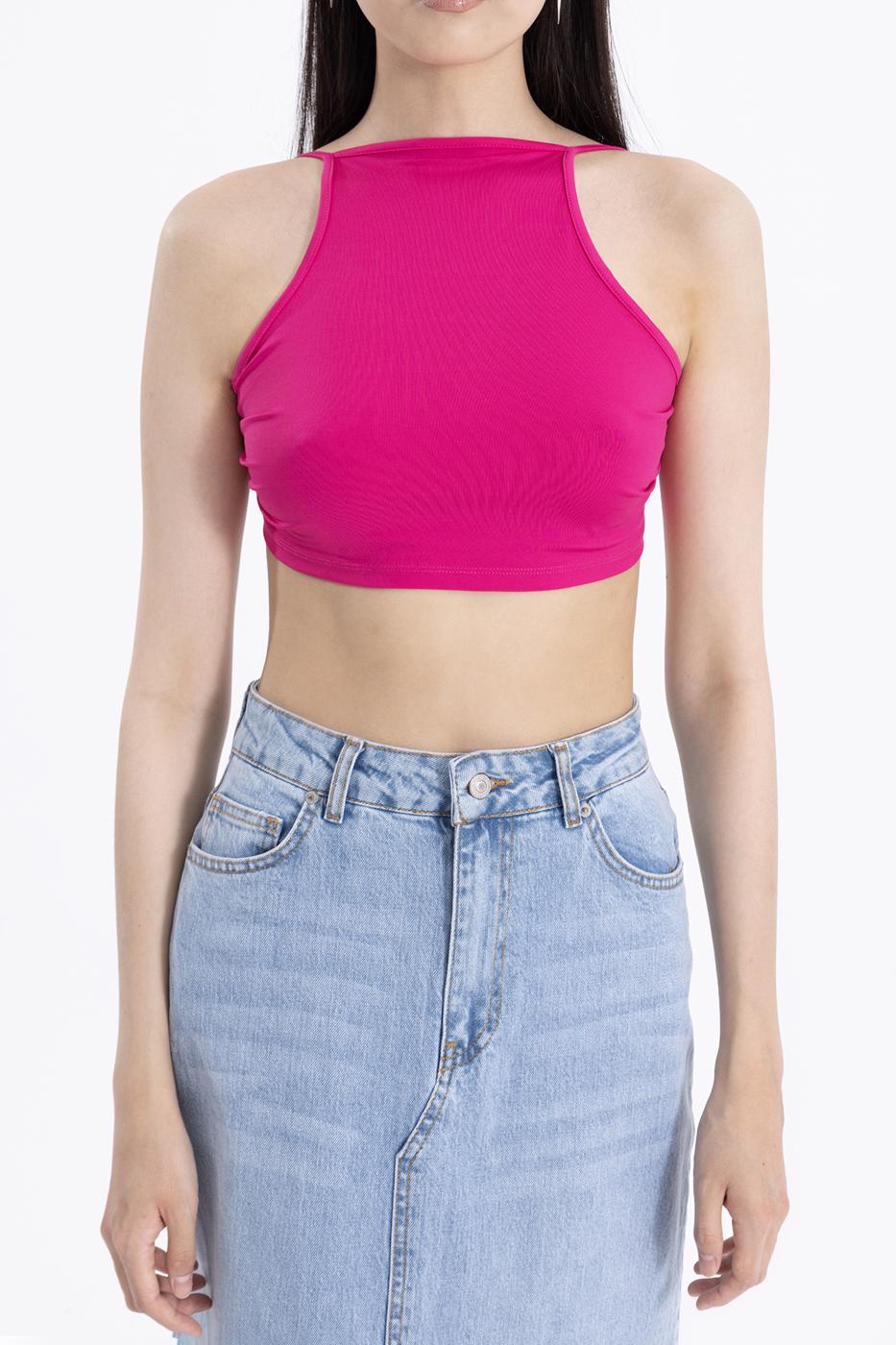 Neck tie top Fuschia