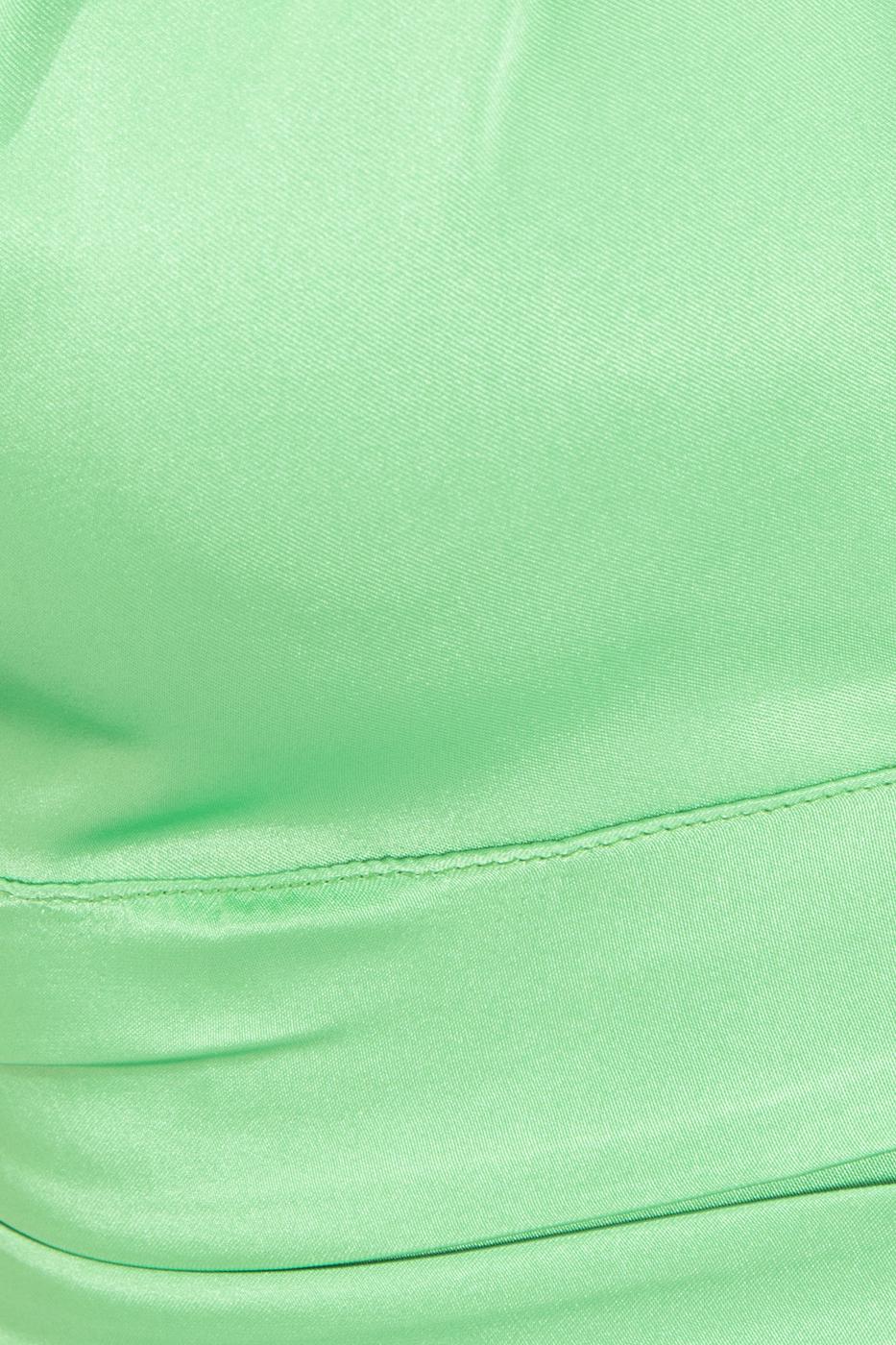 Open back tie detailed blouse Green