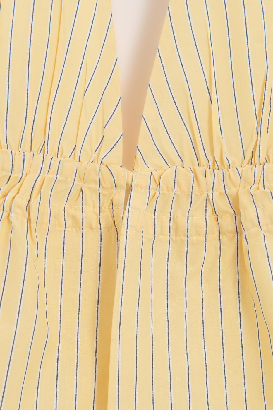 Blouse with Backless Design Yellow