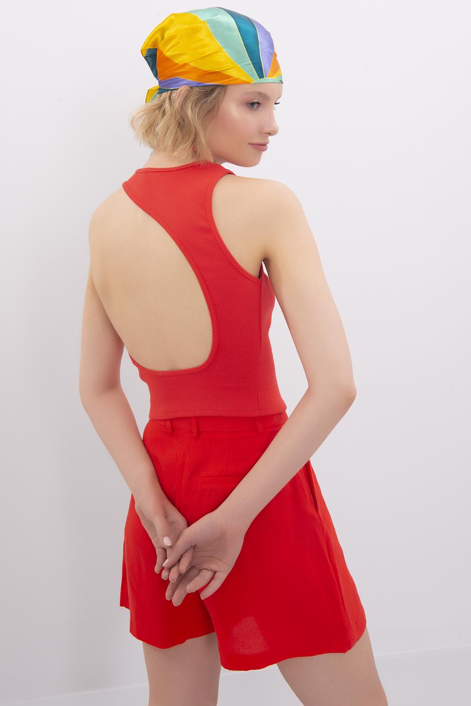 Open Back Sleeveless Top