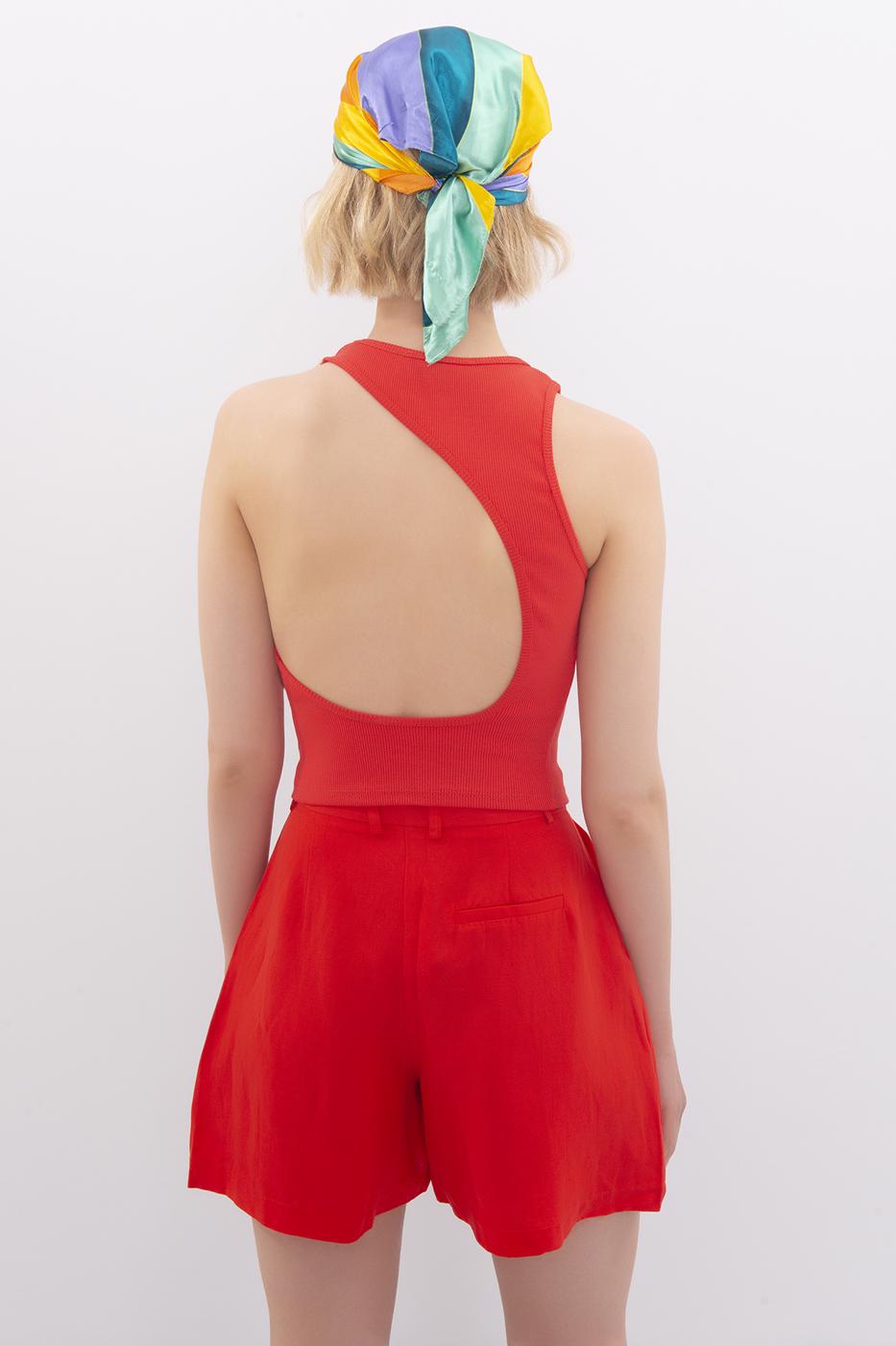 Open Back Sleeveless Top