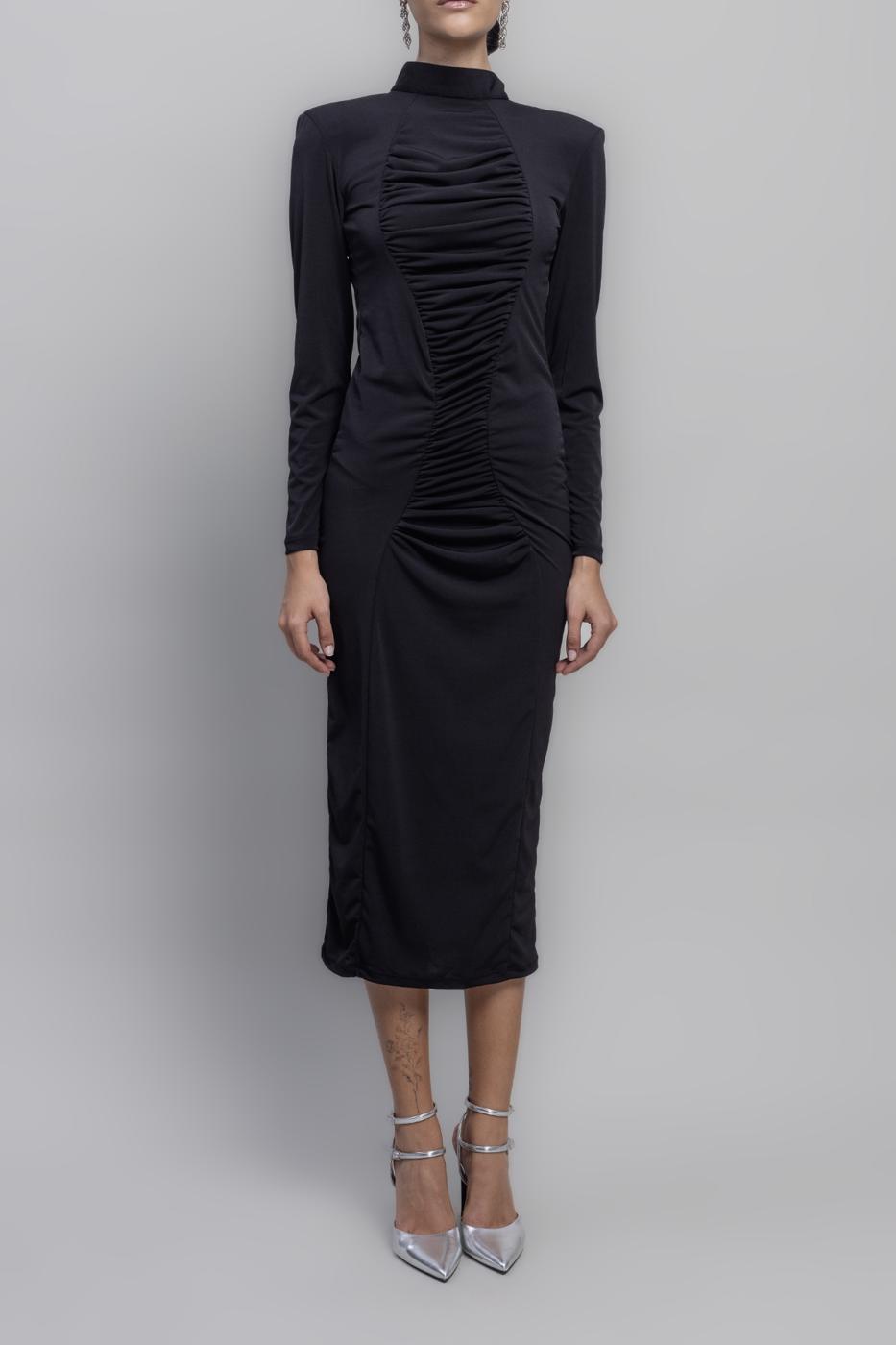 Back Decolette Midi Dress