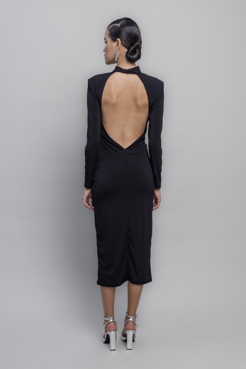 Back Decolette Midi Dress