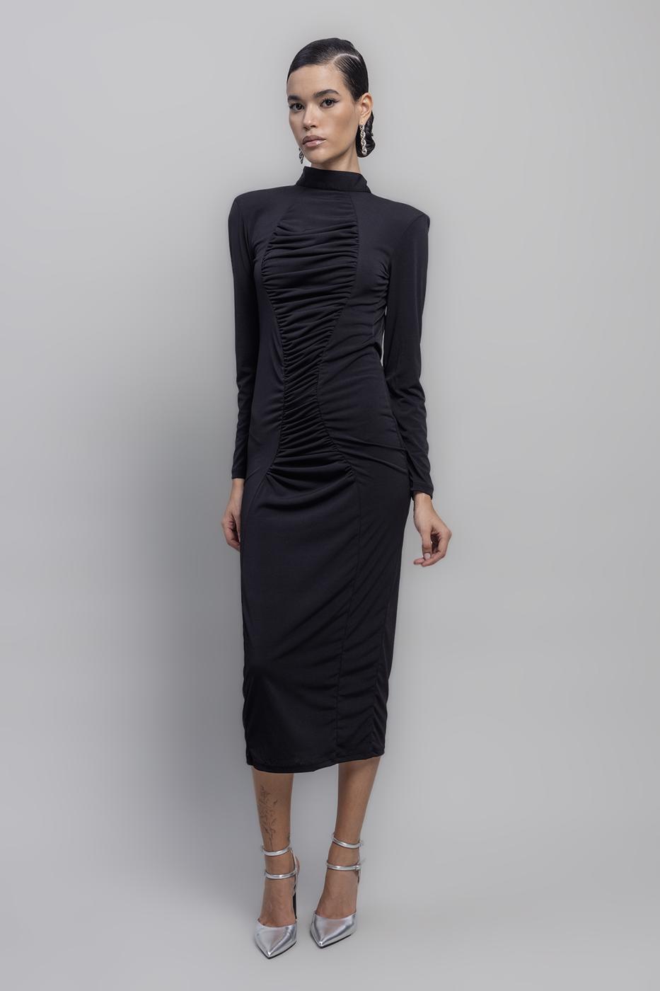 Back Decolette Midi Dress