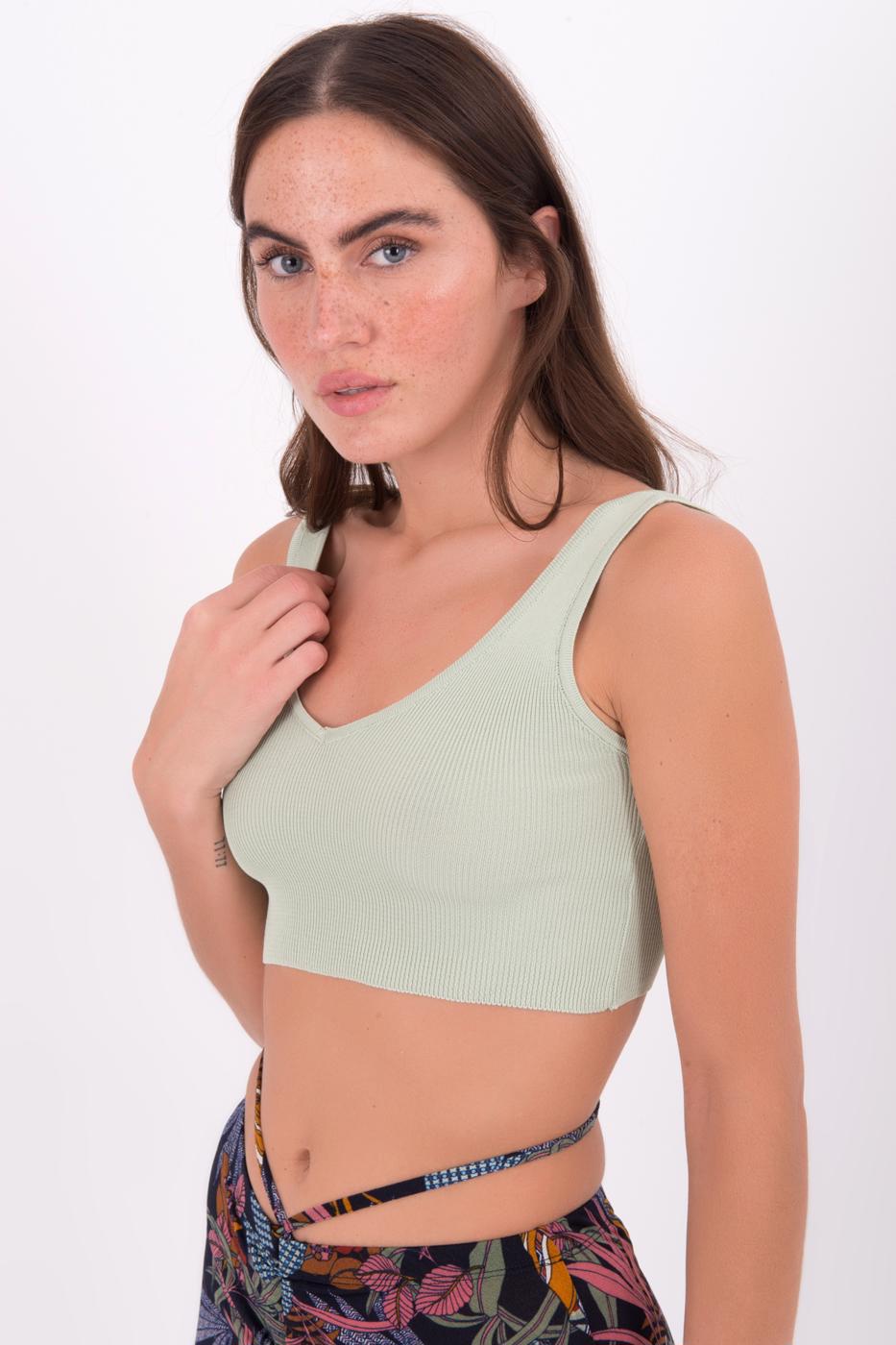Open Back Knit Cami Top Mint