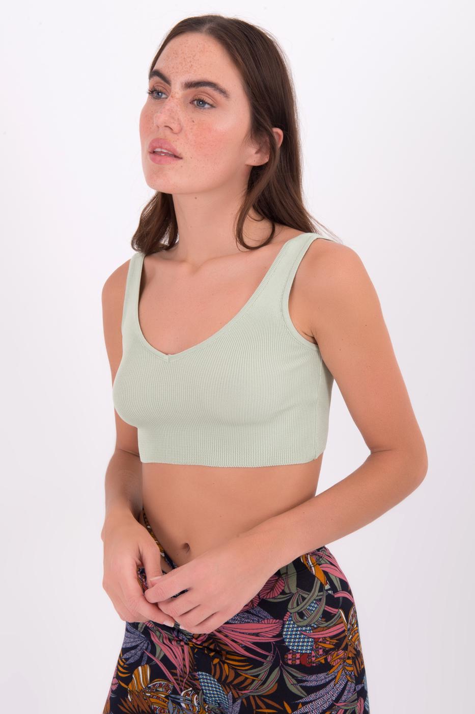 Open Back Knit Cami Top Mint