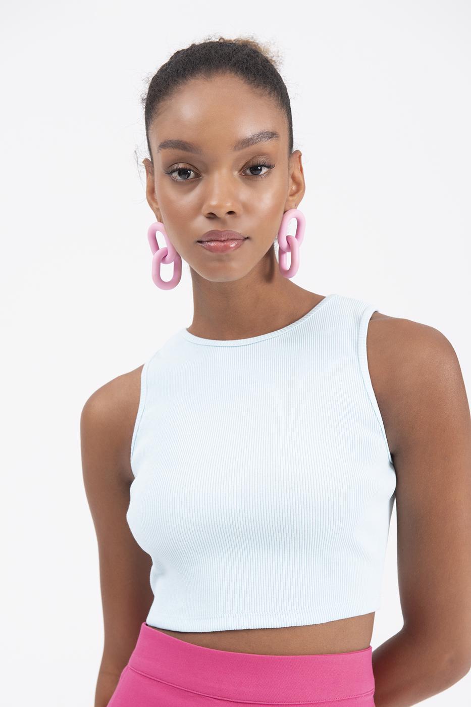 Cut out back crop top