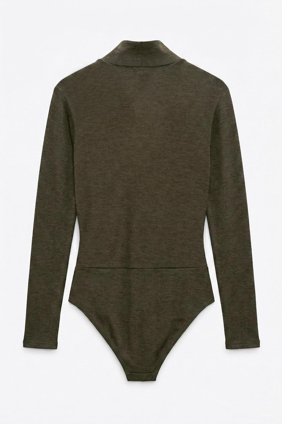 Soft Wrap Bodysuit Khaki