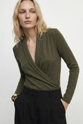 Soft Wrap Bodysuit Khaki