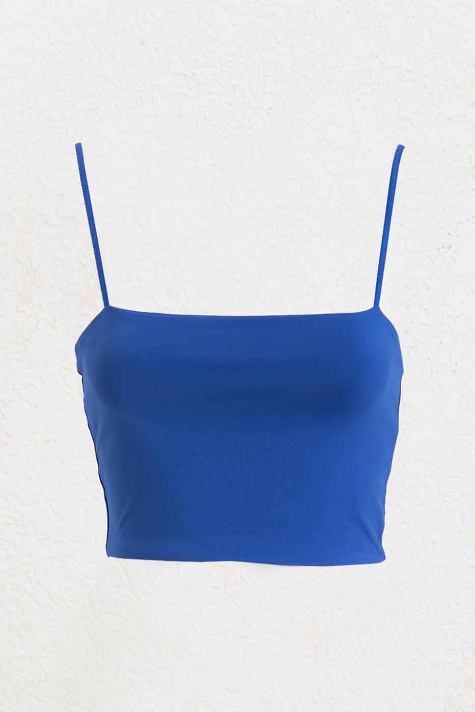 Strapless Strappy Body Sax blue