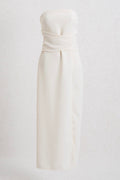Strapless Midi Dress Ecru