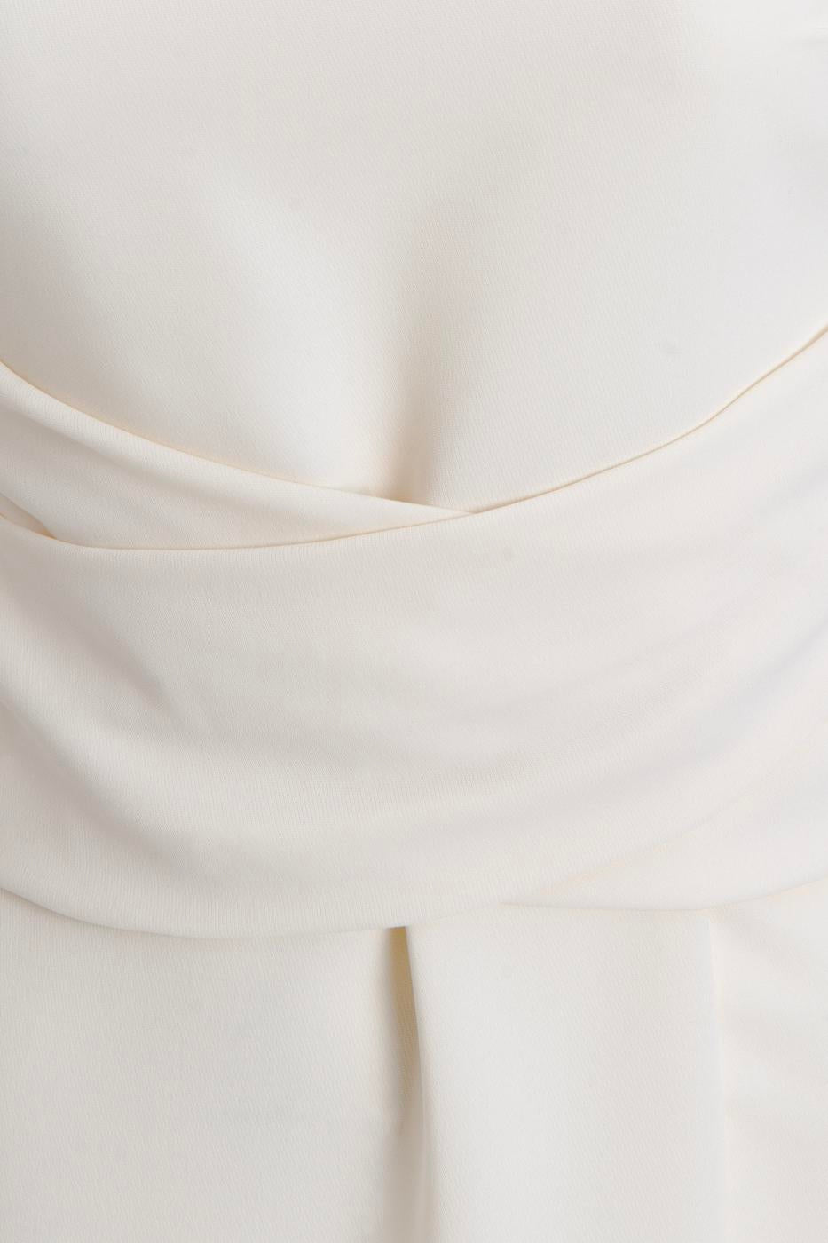 Strapless Midi Dress Ecru
