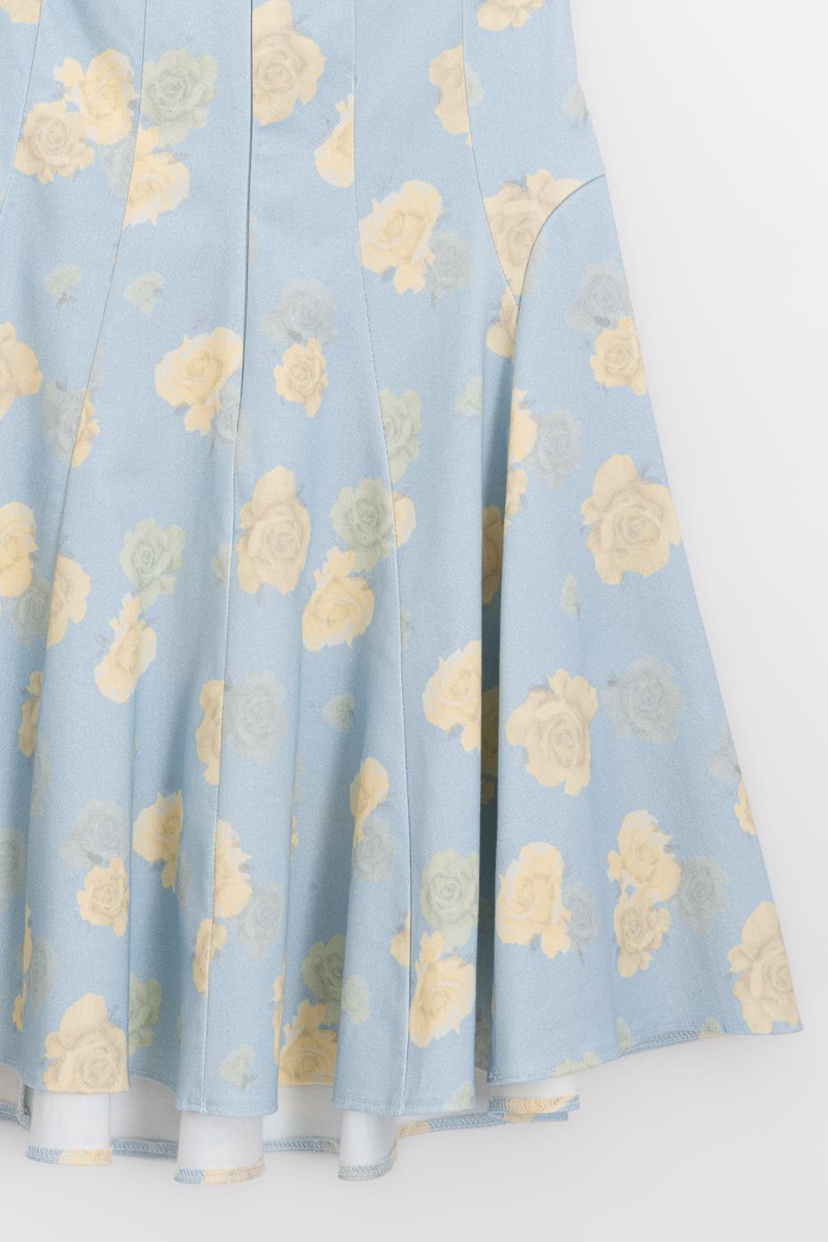 Strapless Ruffled Mini Dress Blue