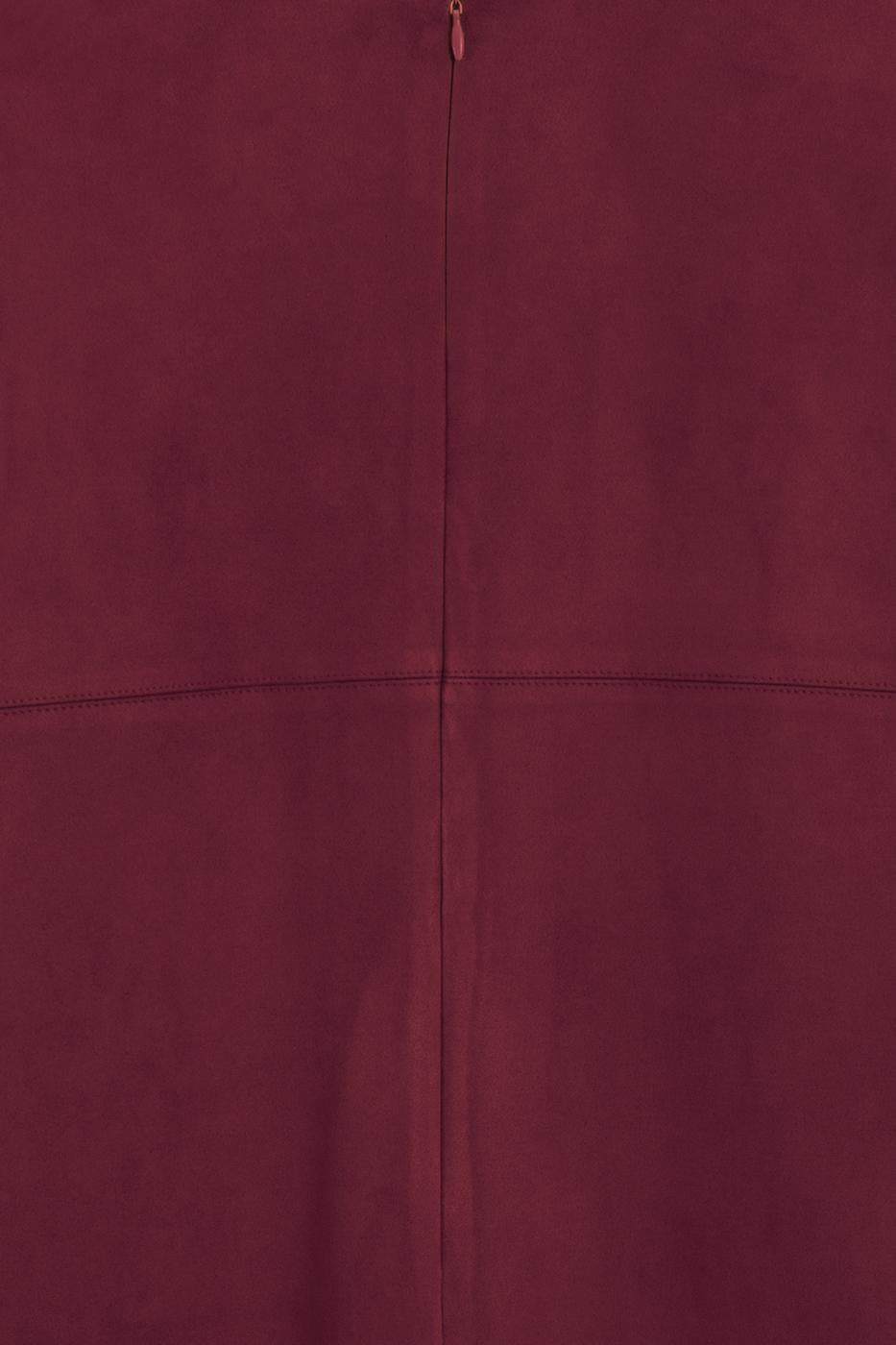 Suede-Look Mini Vest Dress Burgundy