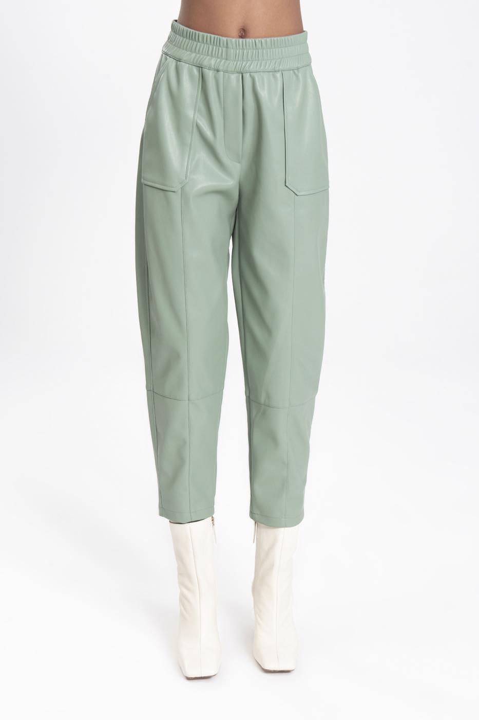 Faux leather jogger pants Mint