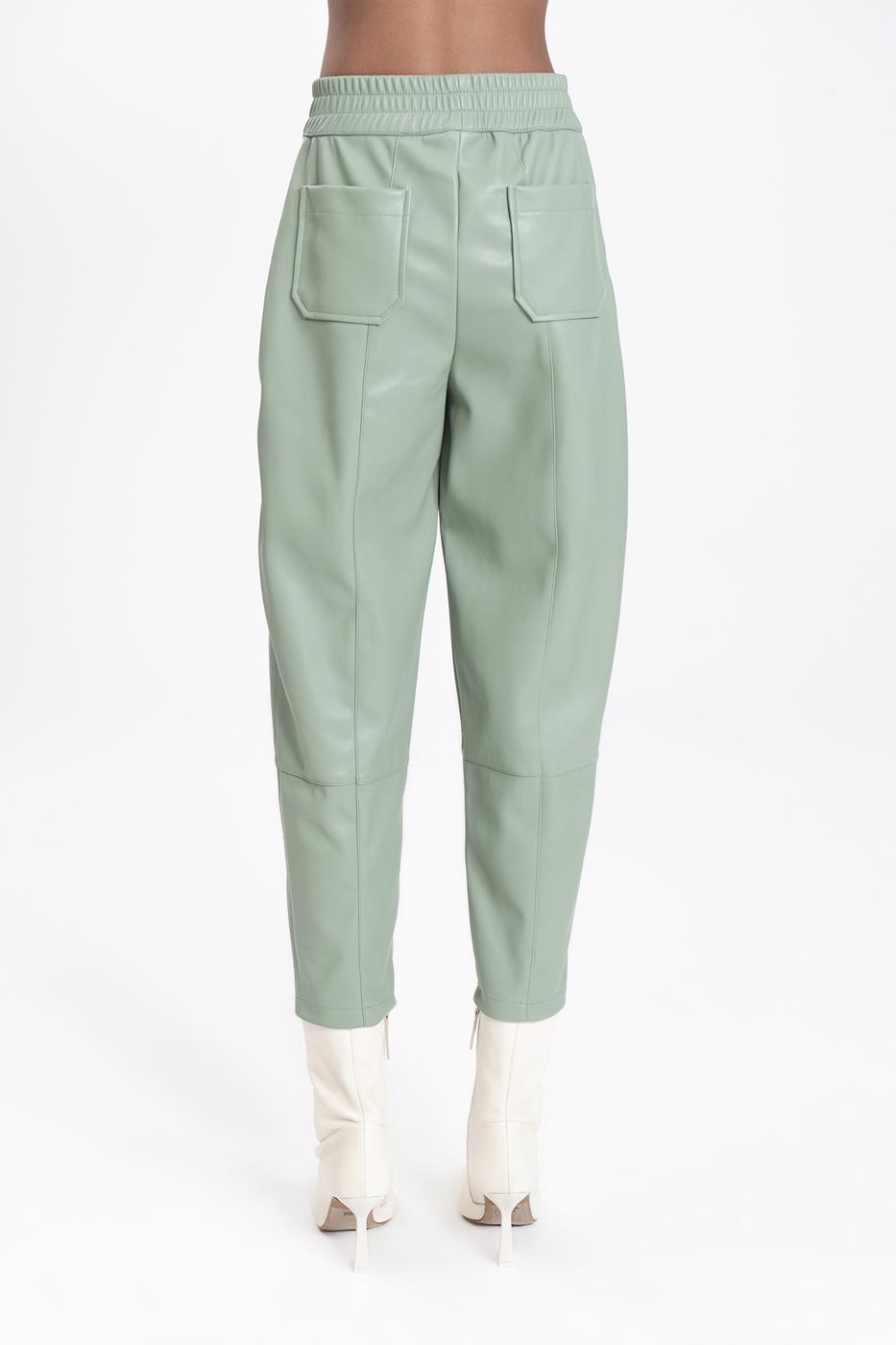 Faux leather jogger pants Mint
