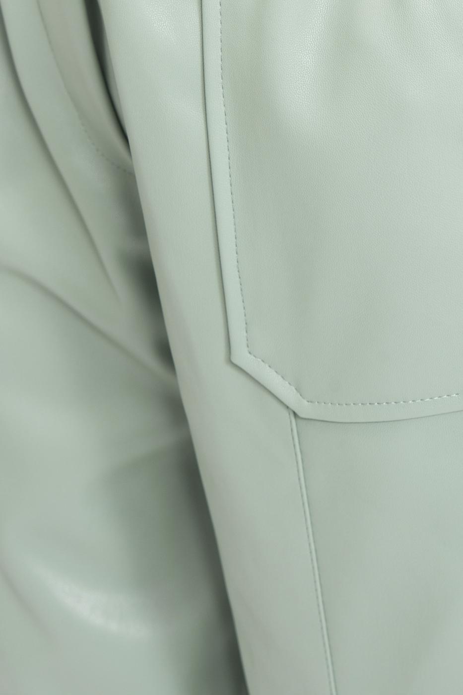 Faux leather jogger pants Mint