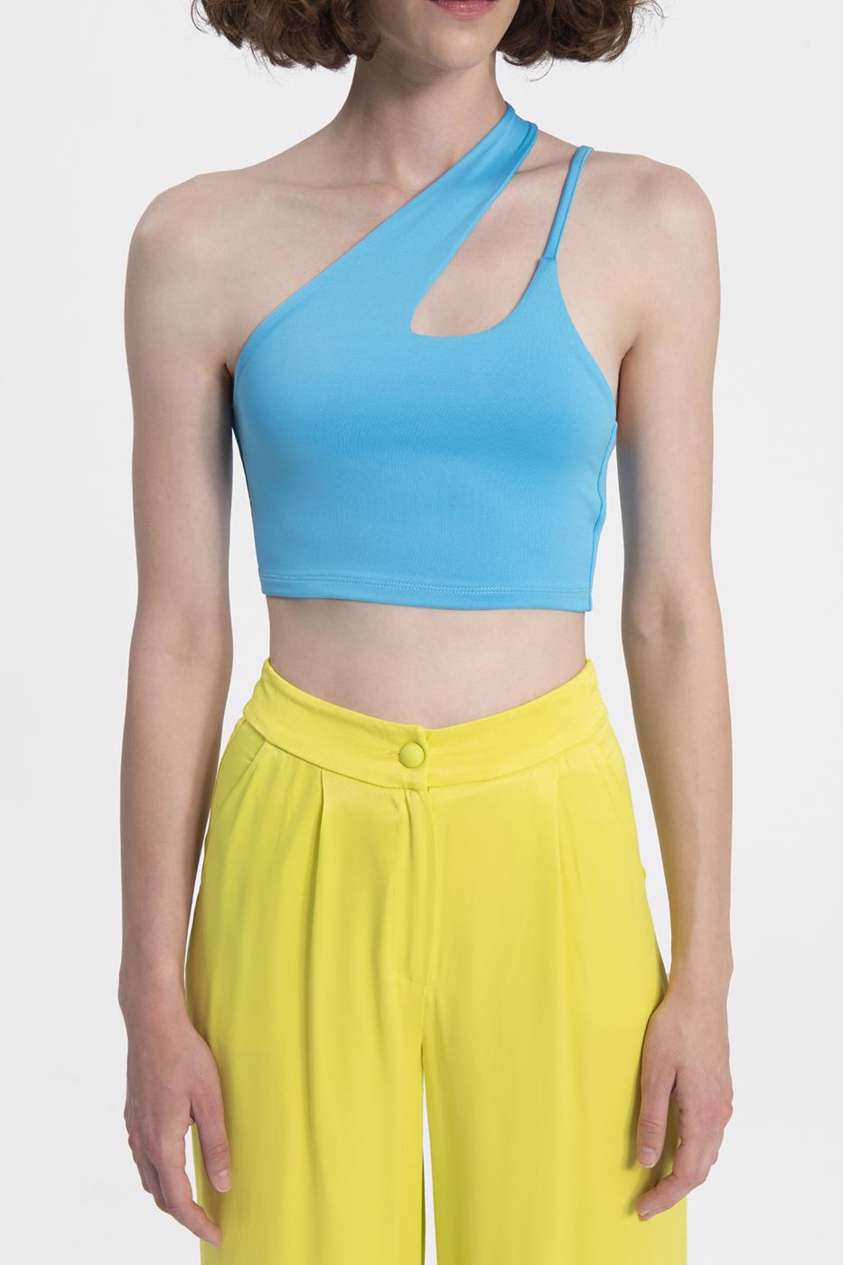 One shoulder strapped crop top