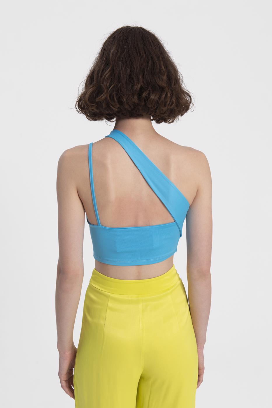 One shoulder strapped crop top