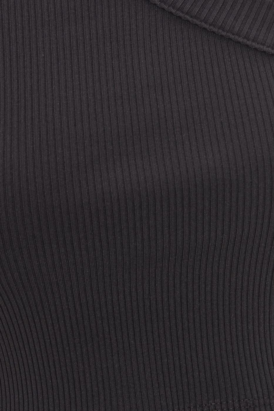 One shoulder strapped crop top Black