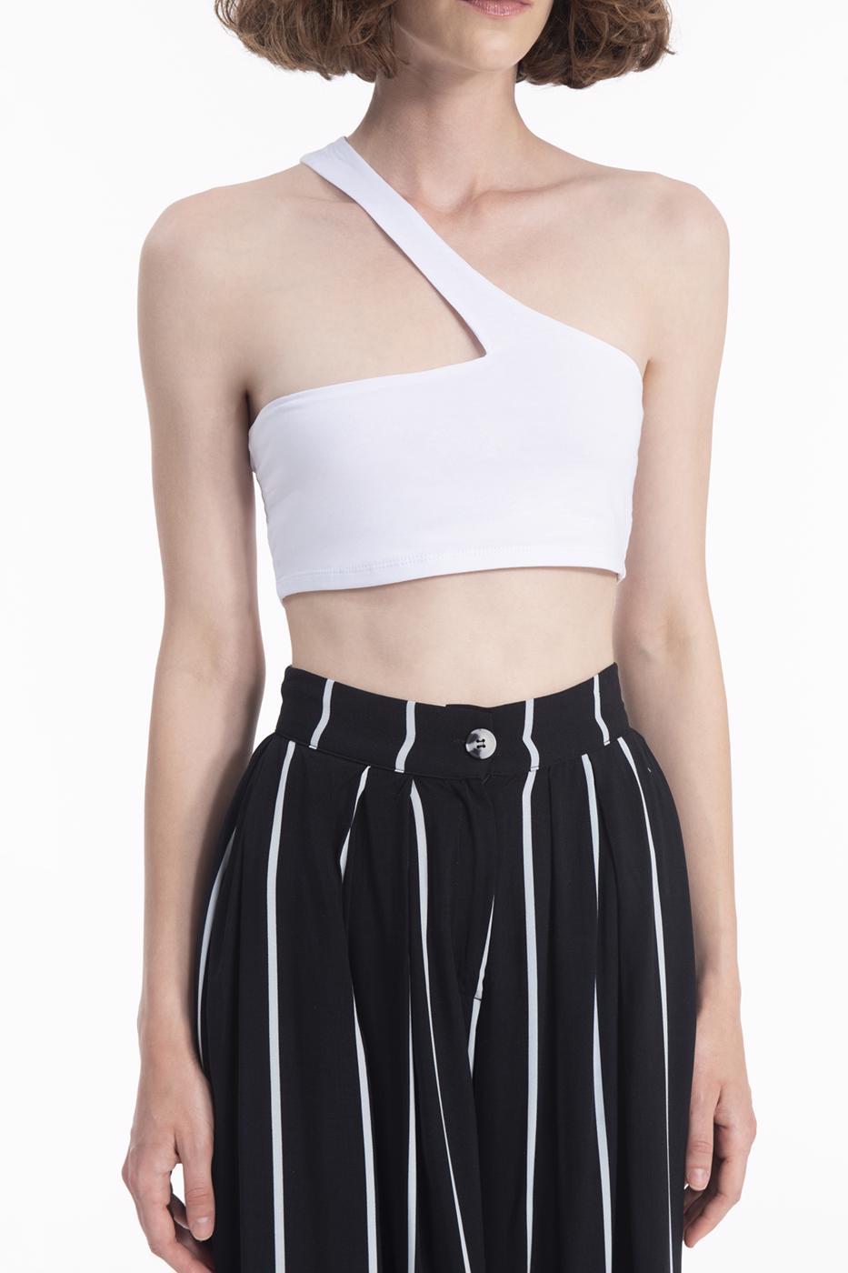 One shoulder bustier