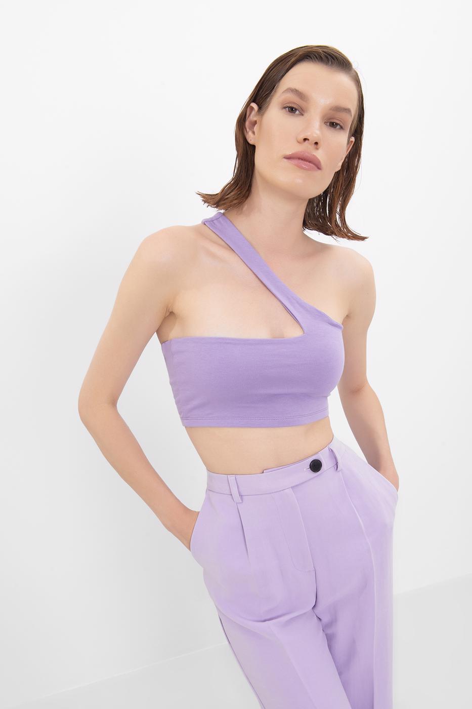 One shoulder bustier