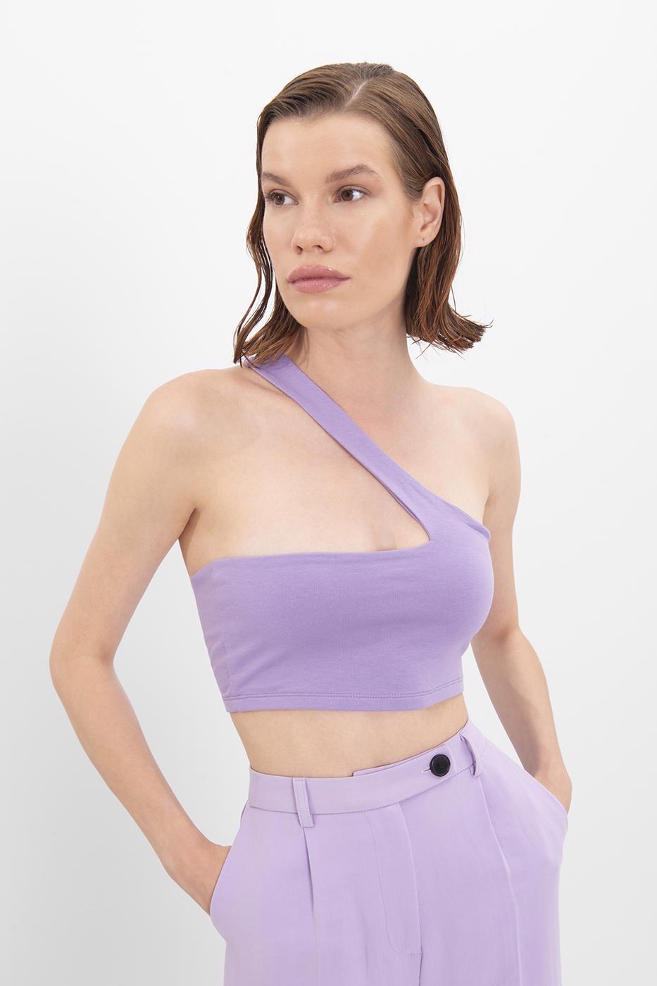 One shoulder bustier