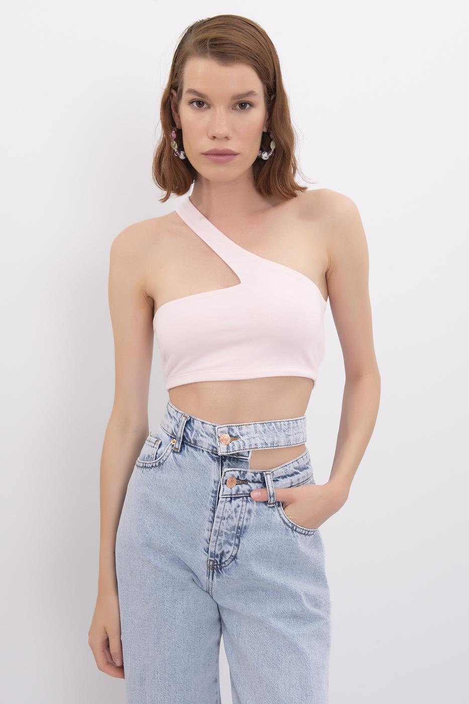 One shoulder bustier