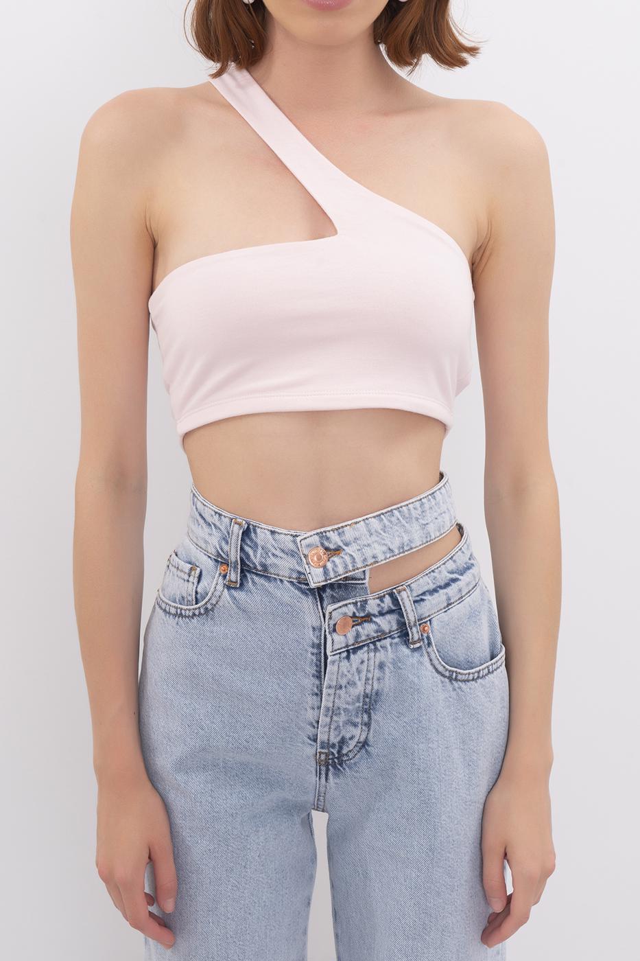One shoulder bustier