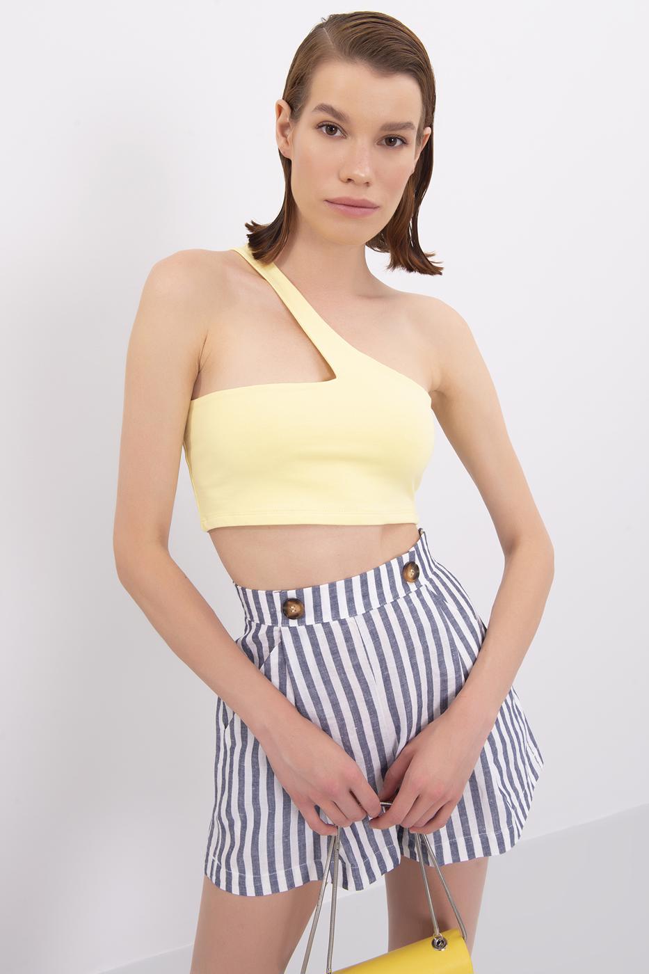 One shoulder bustier