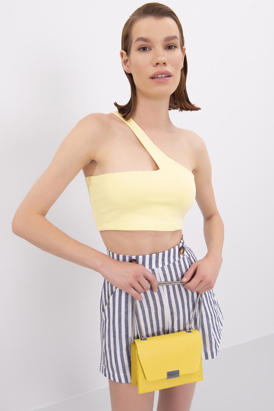 One shoulder bustier
