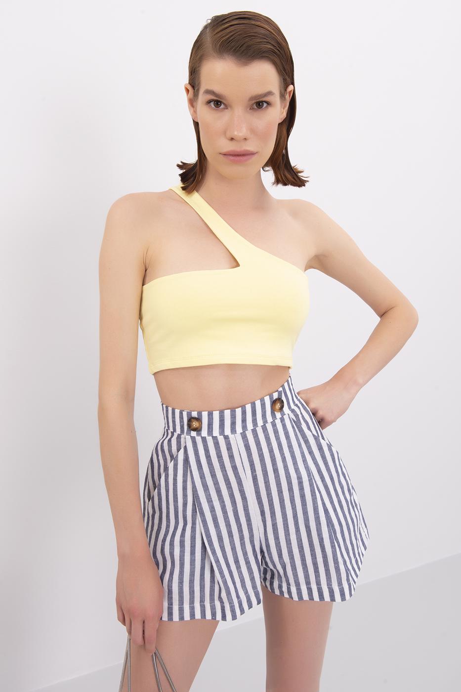 One shoulder bustier