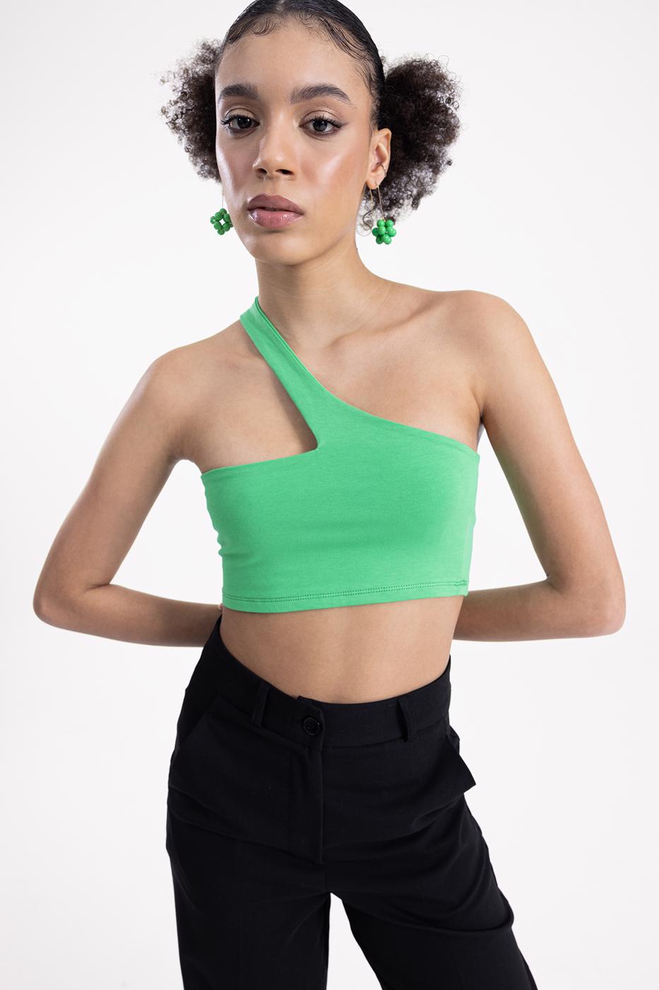 One shoulder bustier