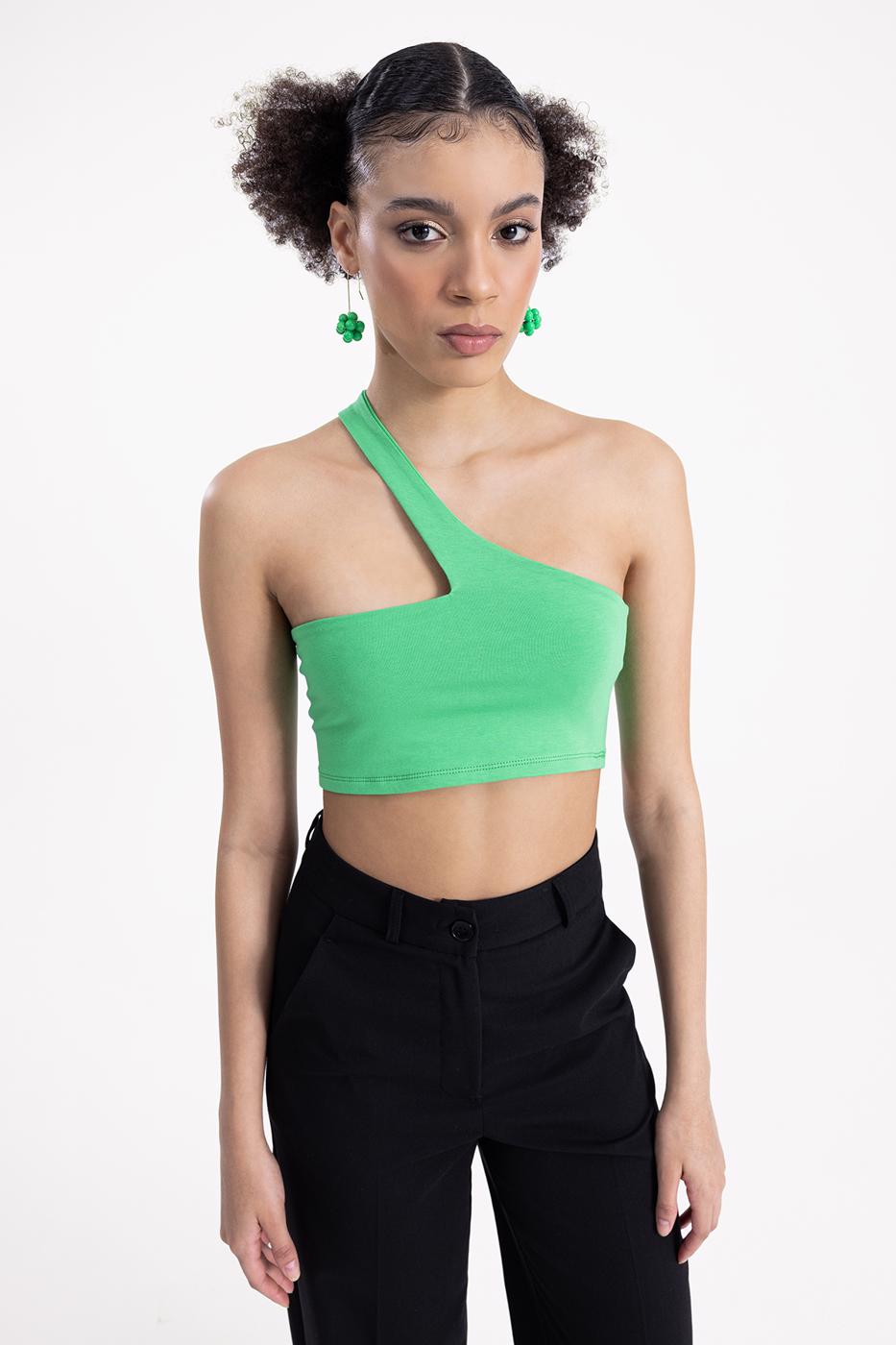 One shoulder bustier