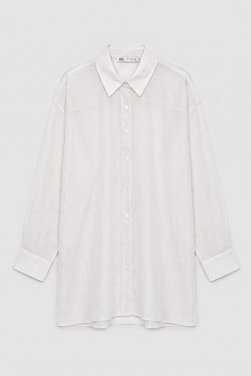 Tencel Oversize Shirt Ecru