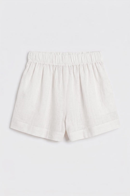 Tencel Oversize Mini Shorts Ecru