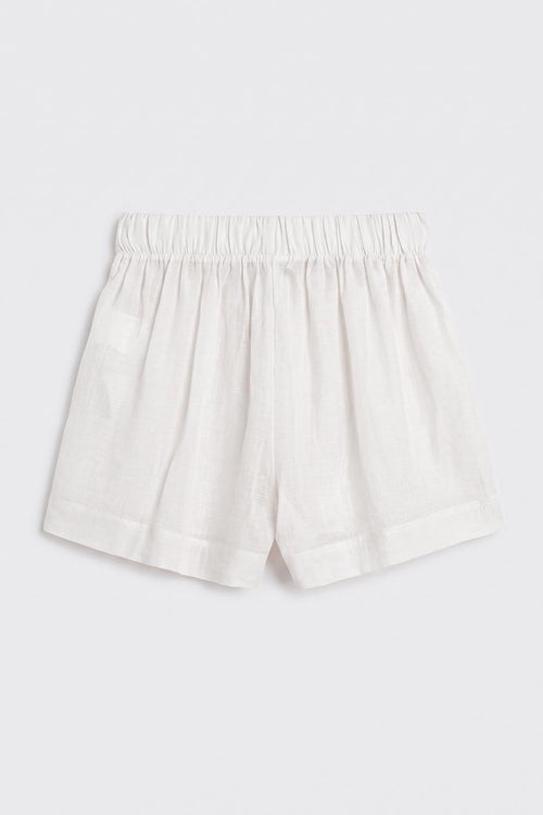 Tencel Oversize Mini Shorts Ecru