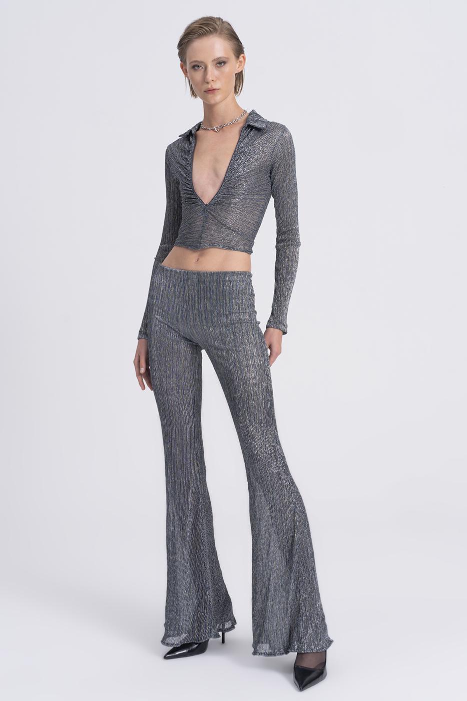 Transparent Flare Trousers