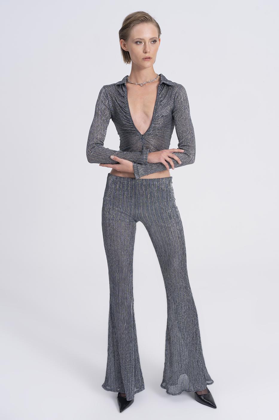 Transparent Flare Trousers