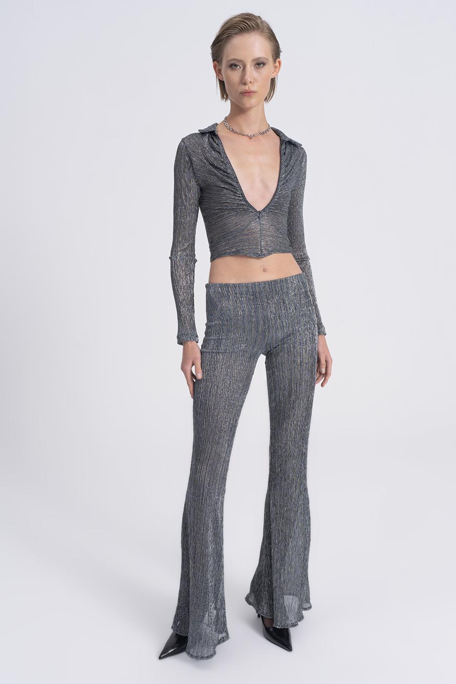 Transparent Flare Trousers