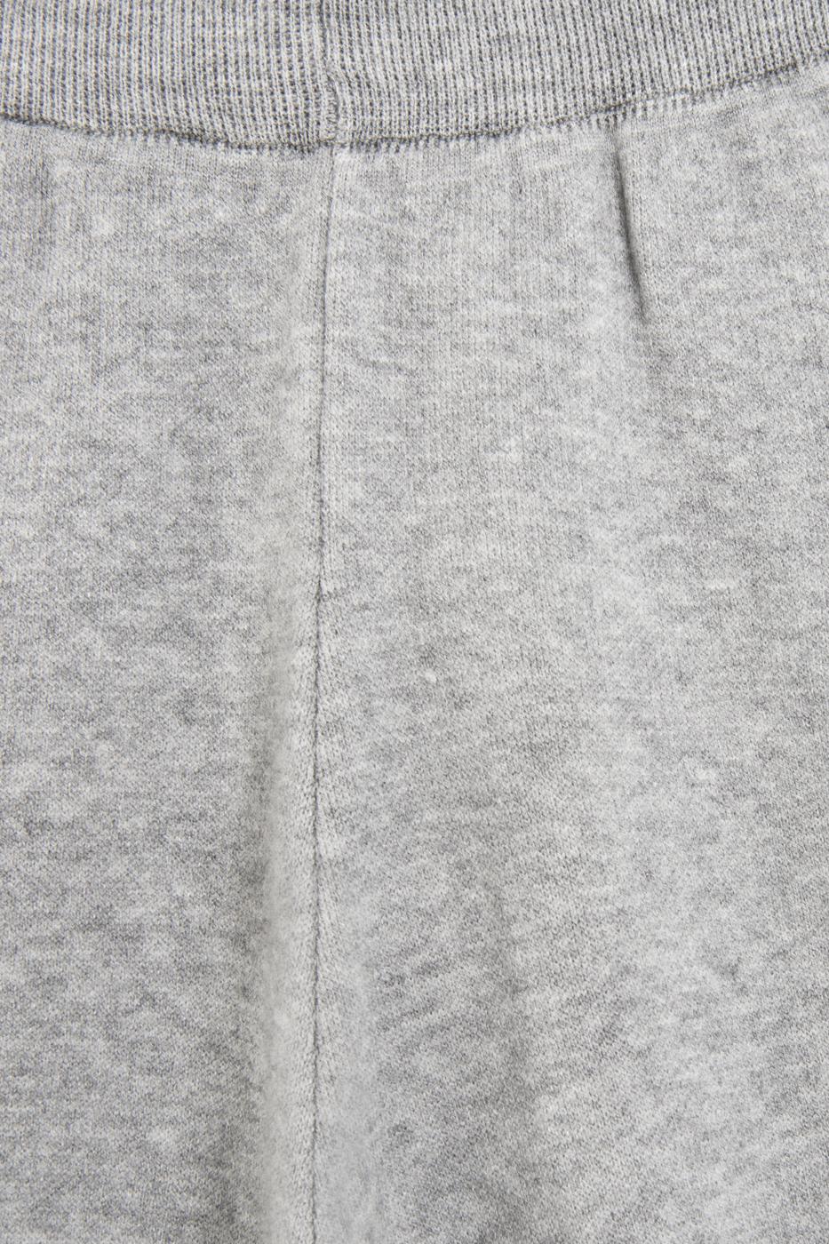 Knitted Straight Leg Trousers Grey