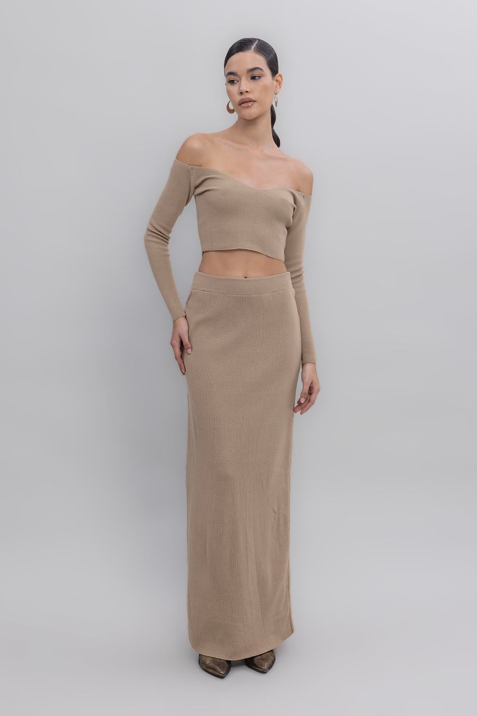 Maxi Knit Pencil Skirt