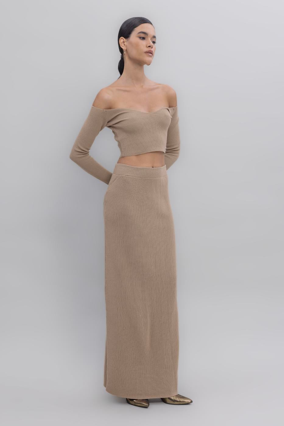 Maxi Knit Pencil Skirt