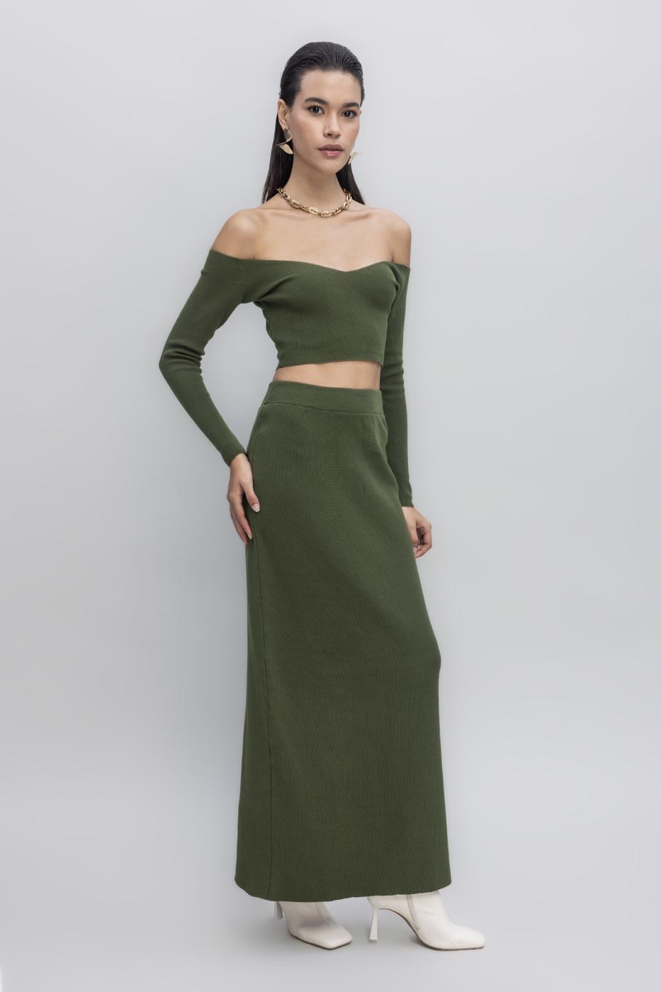 Maxi Knit Pencil Skirt