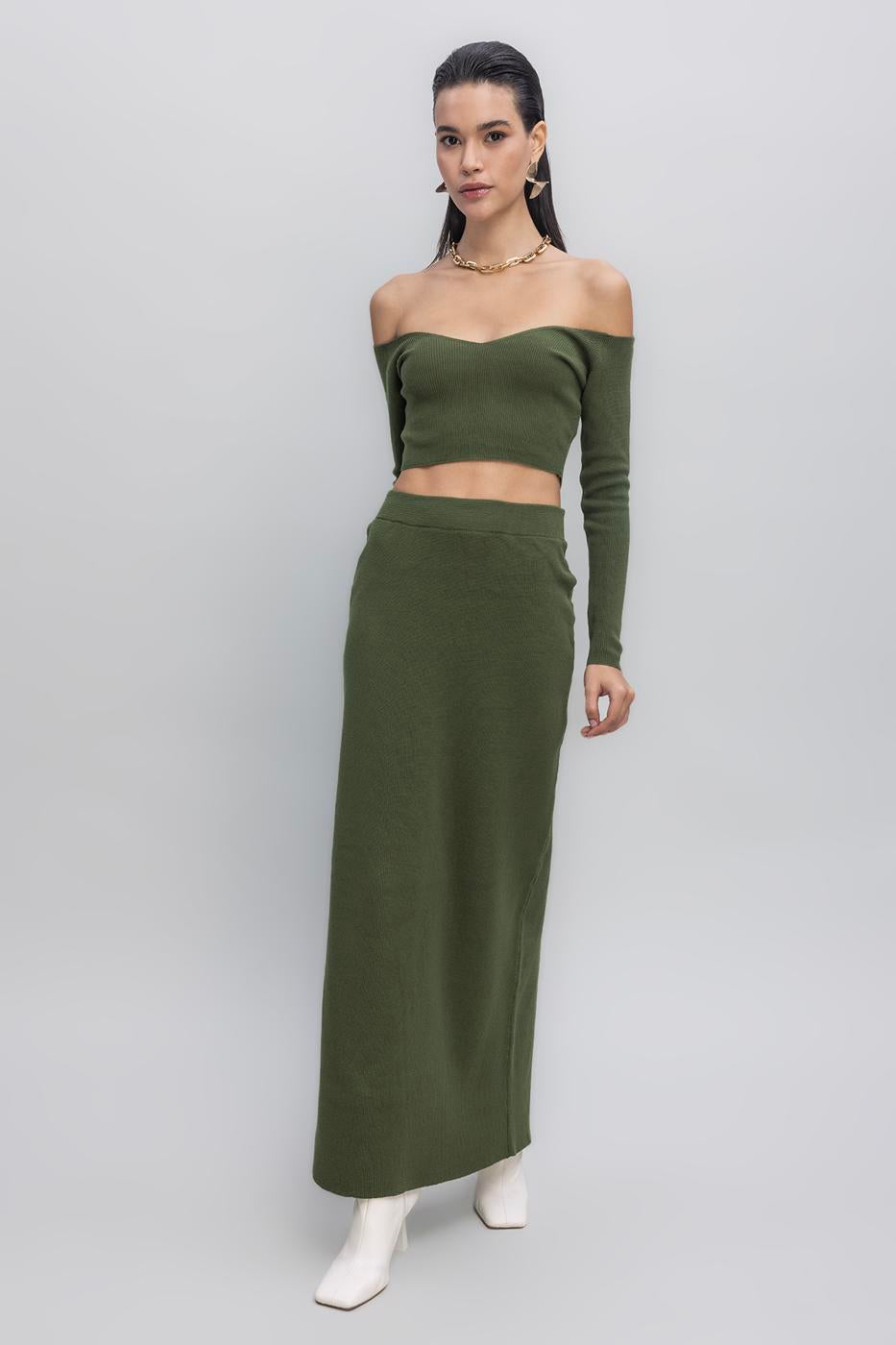 Maxi Knit Pencil Skirt
