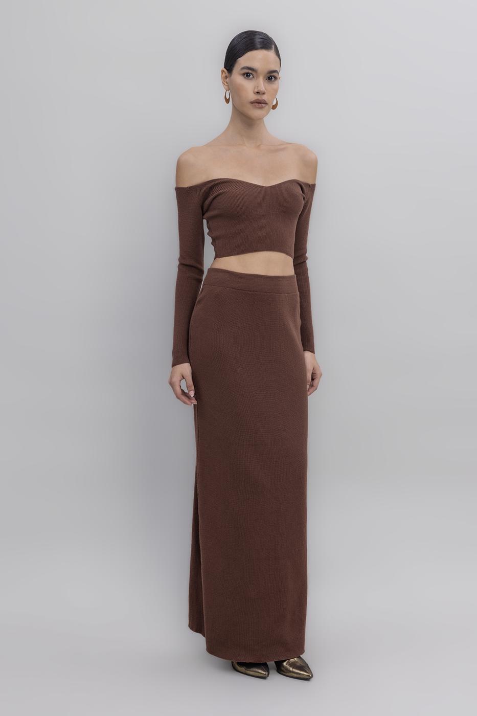 Maxi Knit Pencil Skirt