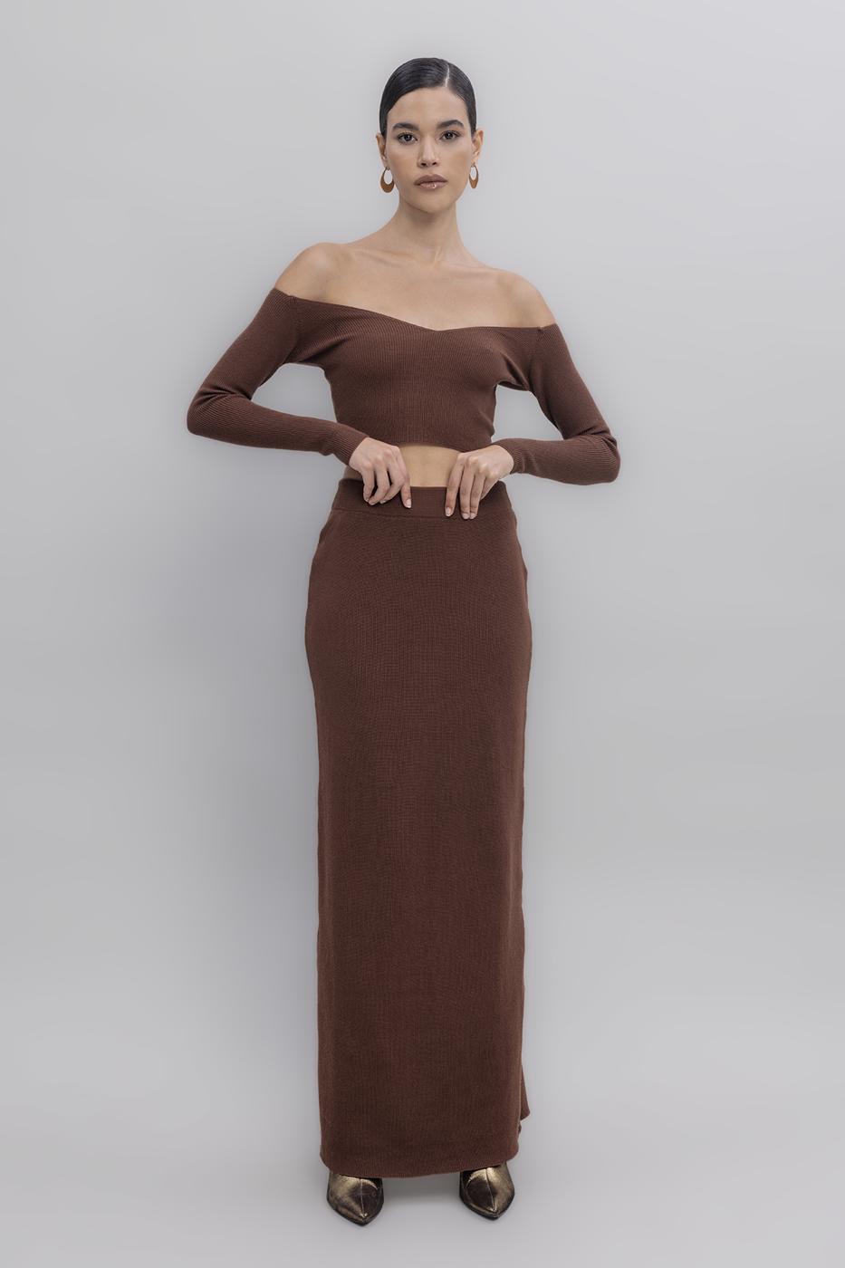 Maxi Knit Pencil Skirt