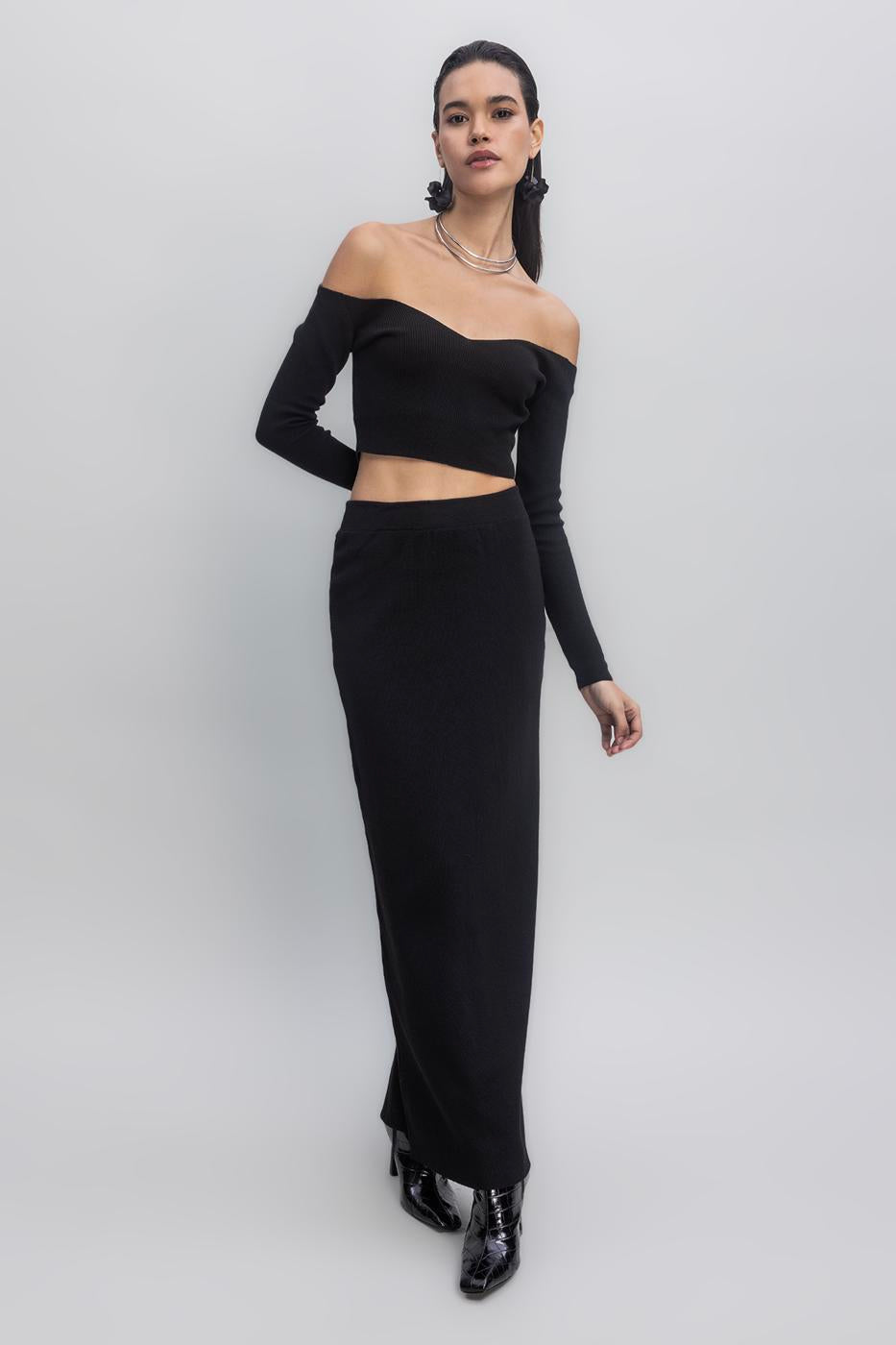 Maxi Knit Pencil Skirt
