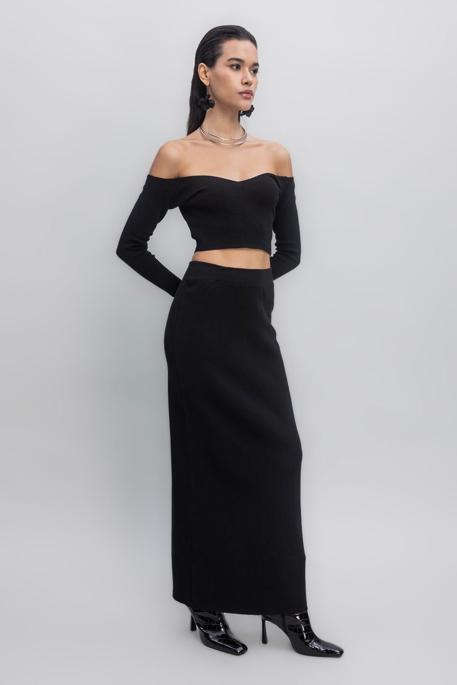 Maxi Knit Pencil Skirt