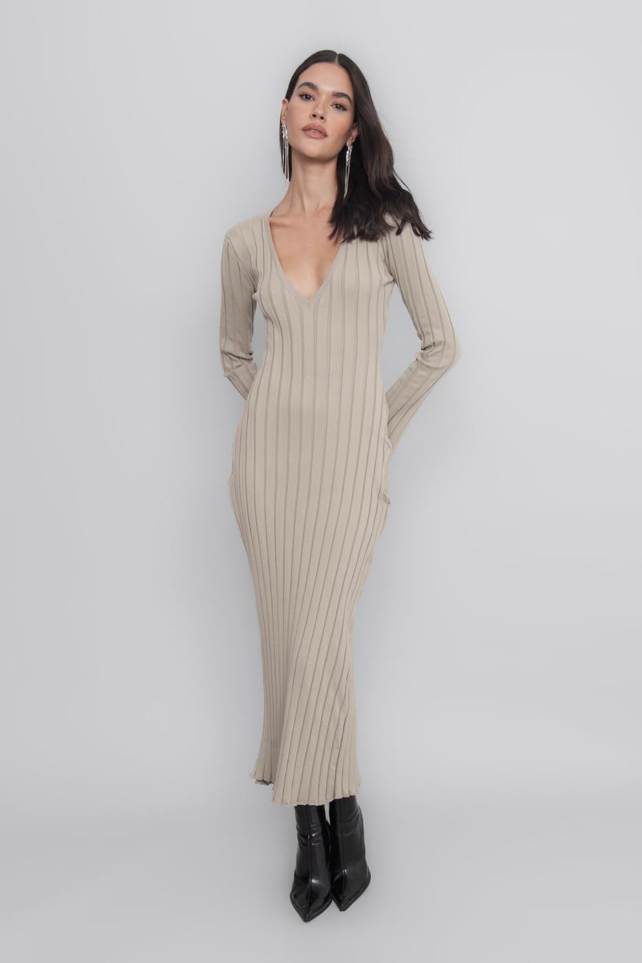 Midi Knit Pencil Dress